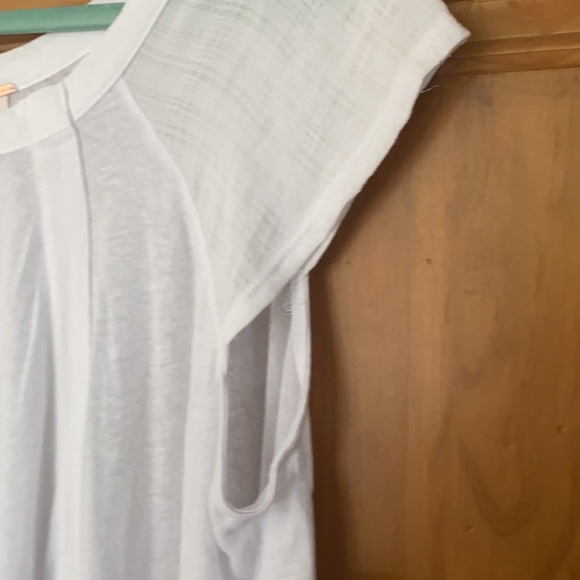 Free people white cotton Tunic with front slit (S) - Picture 10 of 10